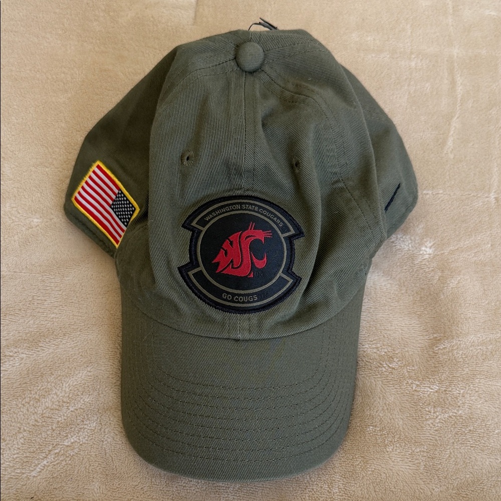 Washington State Cougars Olive Green Baseball Cap